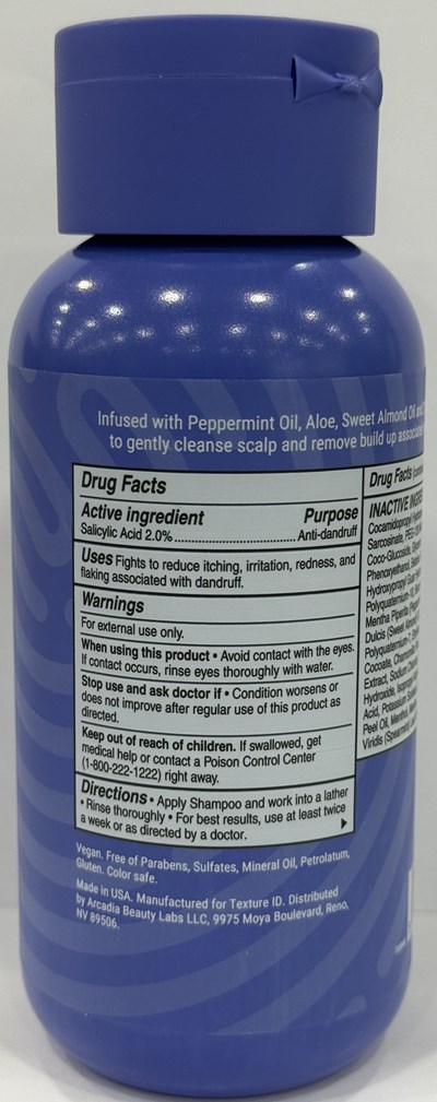 Active Ingredient (Anti Dandruff Peppermint Oil And Aloe Shampoo Back Left)